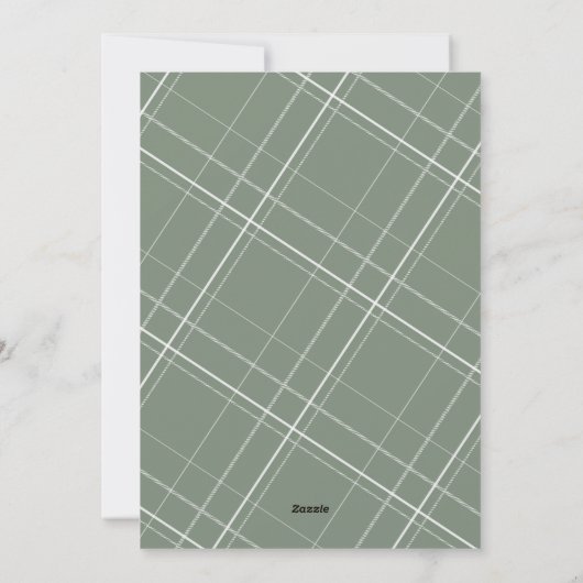 Peace 5-fotocollage, eenvoudig groen kerstfeest feestdagenkaart (Achterkant)