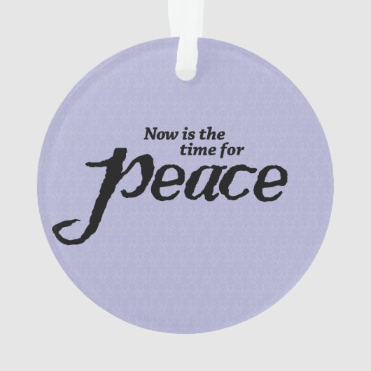 "Peace" acryl kleurrijke kerst ornament (achterkant)