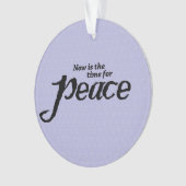 "Peace" acryl kleurrijke kerst ornament (voorkant)