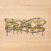 Peace Acryl Uitnodigingen (Voorkant)