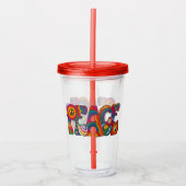 Peace Acrylic Tumbler Acryl Drinkbeker (Voorkant)