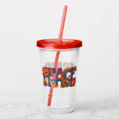 Peace Acrylic Tumbler Acryl Drinkbeker (Achterkant)