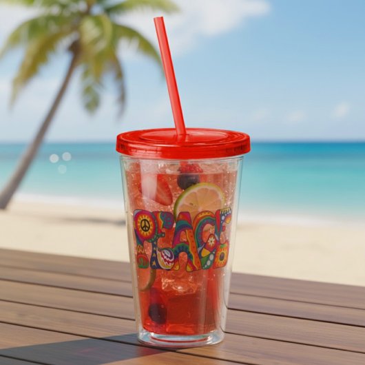 Peace Acrylic Tumbler Acryl Drinkbeker