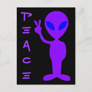 Peace Alien Briefkaart
