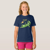 Peace Alien Girls Fine Jersey T-Shirt (Voorkant volledig)
