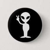 Peace Alien Ronde Button 5,7 Cm (Voorkant)