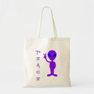 Peace Alien Tote Bag
