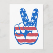 Peace American Flag Pattern Briefkaart (Voorkant)