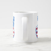 Peace American Flag Pattern Grote Koffiekop (Achterkant)