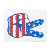 Peace American Flag Pattern Magneet (Horizontaal)