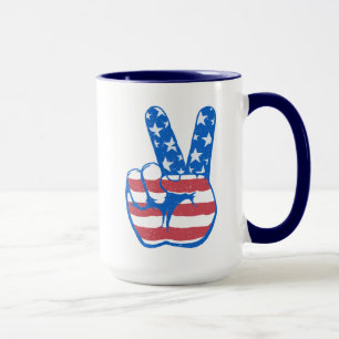 Peace American Flag Pattern Mok