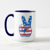 Peace American Flag Pattern Mok (Links)