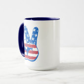 Peace American Flag Pattern Mok (Voorkant links)