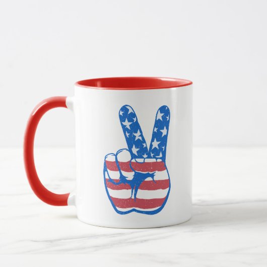 Peace American Flag Pattern Mok (Links)