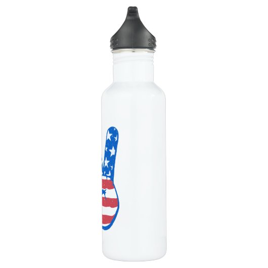 Peace American Flag Pattern Waterfles (Rechts)