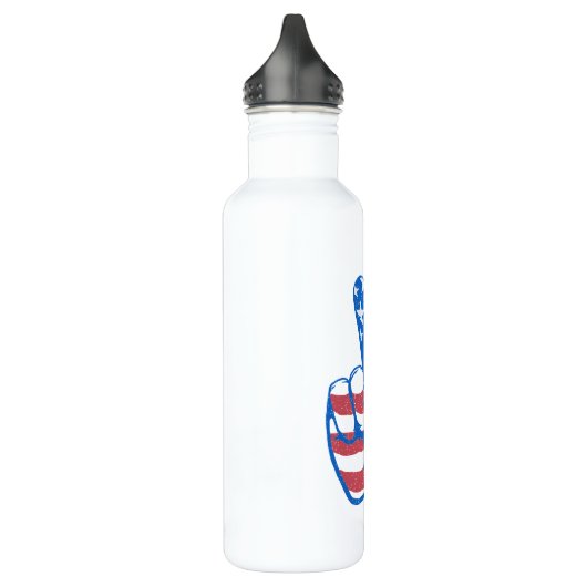 Peace American Flag Pattern Waterfles (Links)