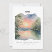 Peace and Calm Affirmation Kaart (Voorkant)