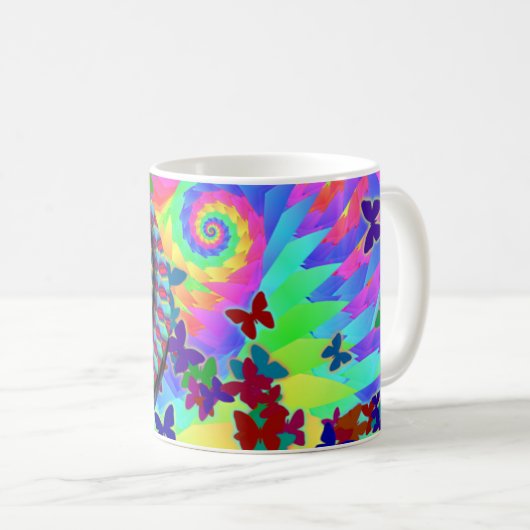 Peace and Flutterby Coffee Cup Koffiemok (Voorkant rechts)