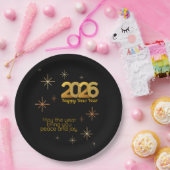 Peace and Joy 2026 Paper Plate Papieren Bordje (Feest)