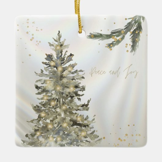 Peace and Joy Christmas Tree Ornament (Voorkant)