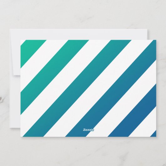 Peace and Joy Corner Blue Photo Holiday Card Feestdagenkaart (Achterkant)