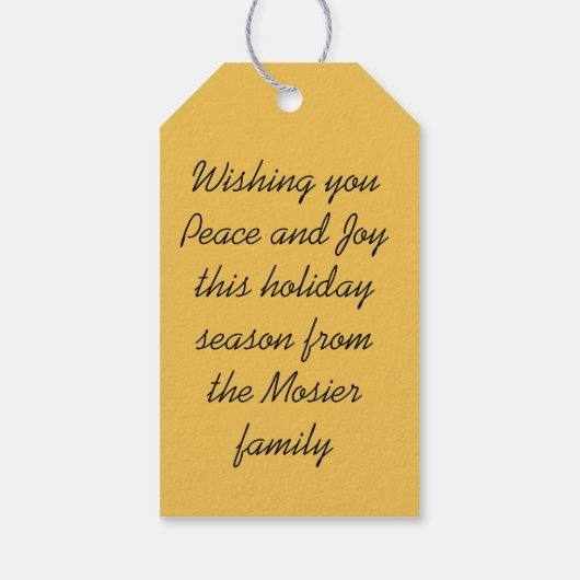 Peace and Joy Gift Label Cadeaulabel (Achterkant)