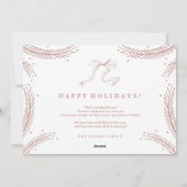 Peace and Joy Gold Feathers-kerstfeestkaart Feestdagenkaart (Achterkant)