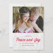 Peace and Joy Holiday Card Feestdagenkaart (Voorkant)