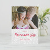 Peace and Joy Holiday Card Feestdagenkaart (Staand voorkant)