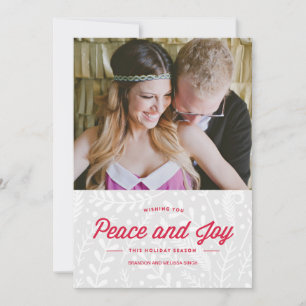 Peace and Joy Holiday Card Feestdagenkaart