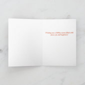 Peace and Joy Holiday Greeting Card Kaart (Binnen)