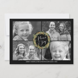 Peace and Joy-kerstfotokaart - stijl2 Feestdagenkaart