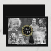 Peace and Joy-kerstfotokaart - stijl2 Feestdagenkaart (Voorkant / Achterkant)