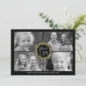 Peace and Joy-kerstfotokaart - stijl2 Feestdagenkaart (Staand voorkant)