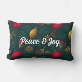 Peace and Joy-kerstlumbar Pillow Kussen
