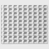 Peace and Joy Zwart Tekst Inpakpapier (Vlak)