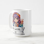 Peace and Love Anti Trump Merch Mug Koffiemok (Voorkant links)