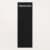 Peace and Love Black/White Yoga Mat (Achterkant)