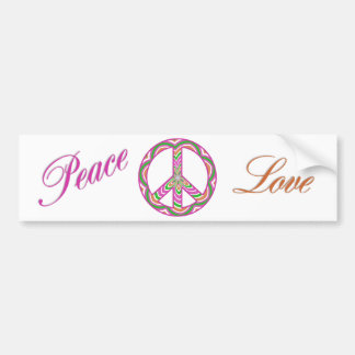 Peace and Love Bumpersticker