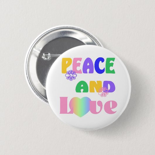 Peace and Love Button (Voorkant /achterkant)