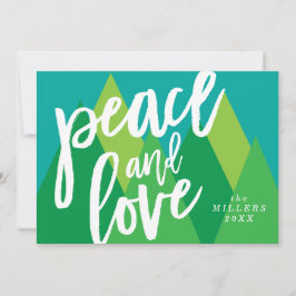 Peace and Love Christmas Kaart, Vakantie Kaart