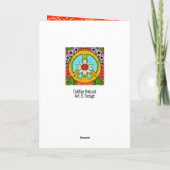 Peace and Love Daisy Hippie Boho Original Greeting Kaart (Achterkant)