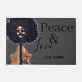 PEACE AND LOVE DOORMAT DEURMAT (Voorkant)
