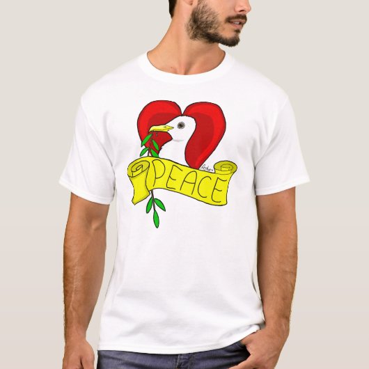 Peace and Love Dove T-Shirt (Voorkant)