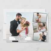 Peace and Love First Kerstmis als Mr en Mrs Photo Feestdagenkaart (Voorkant)