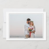 Peace and Love First Kerstmis als Mr en Mrs Photo Feestdagenkaart (Achterkant)