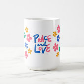 Peace and Love Floral Mug Koffiemok (Center)