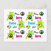 Peace and Love Frogs Briefkaart (Voorkant)
