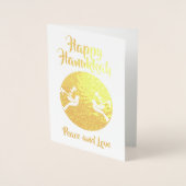Peace and Love Hanukkah Greeting Folie Kaarten (Voorkant)