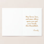 Peace and Love Hanukkah Greeting Folie Kaarten (Binnen)